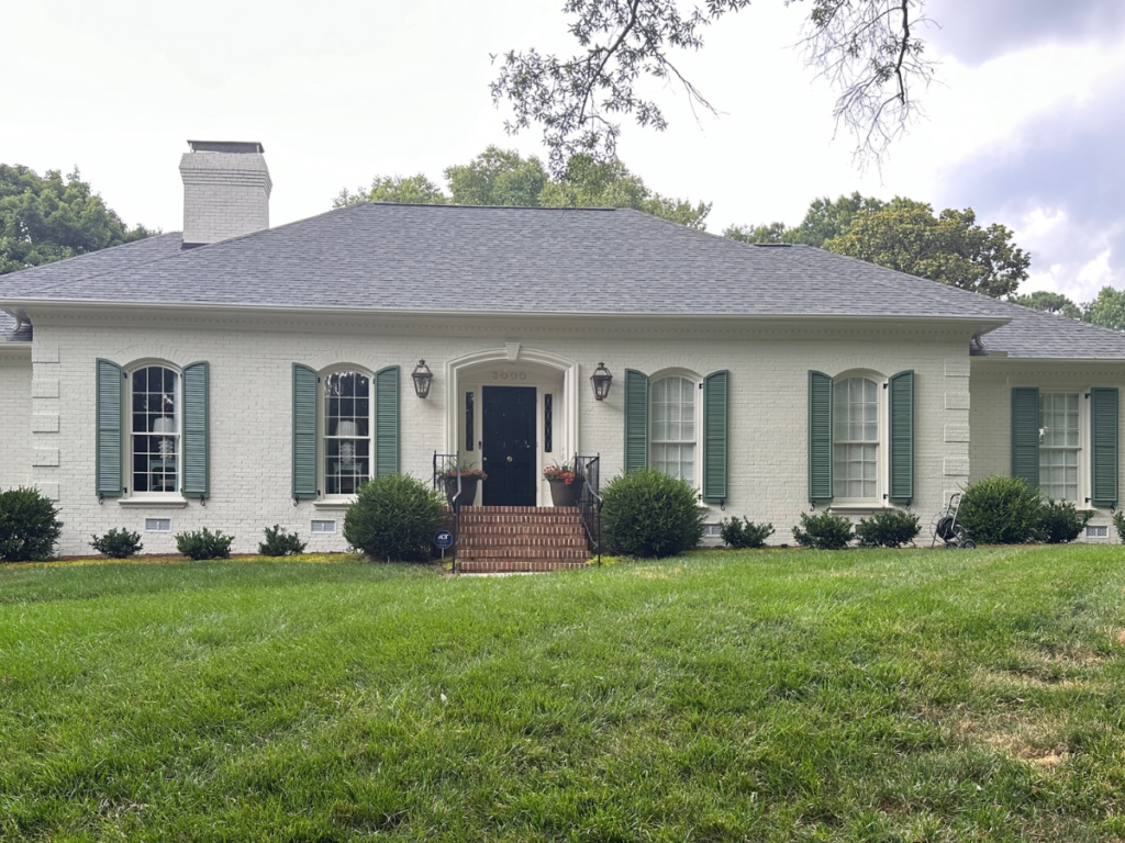 Brick Ranch Home Exterior Painting in Senoia, GA