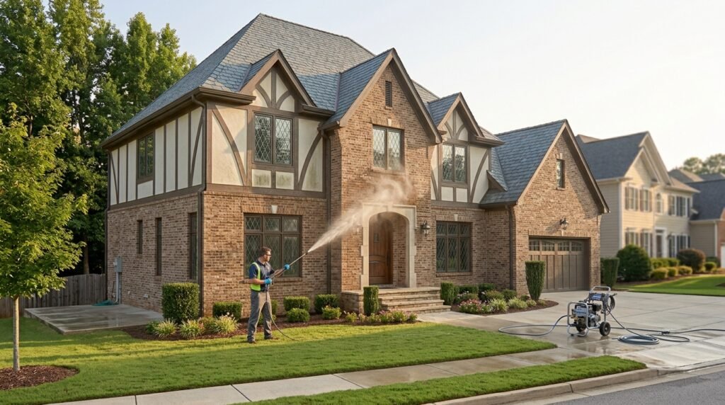 Pressure Washing Services Marietta GA cleaning residential home siding and exterior surfaces